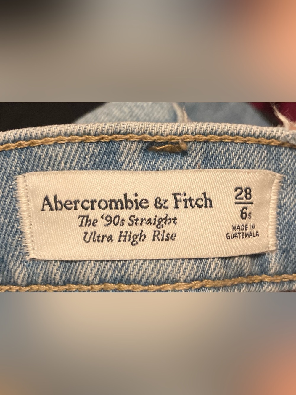 Abercrombie & Fitch '90s Straight Ultra High Rise Jeans size: 28 short